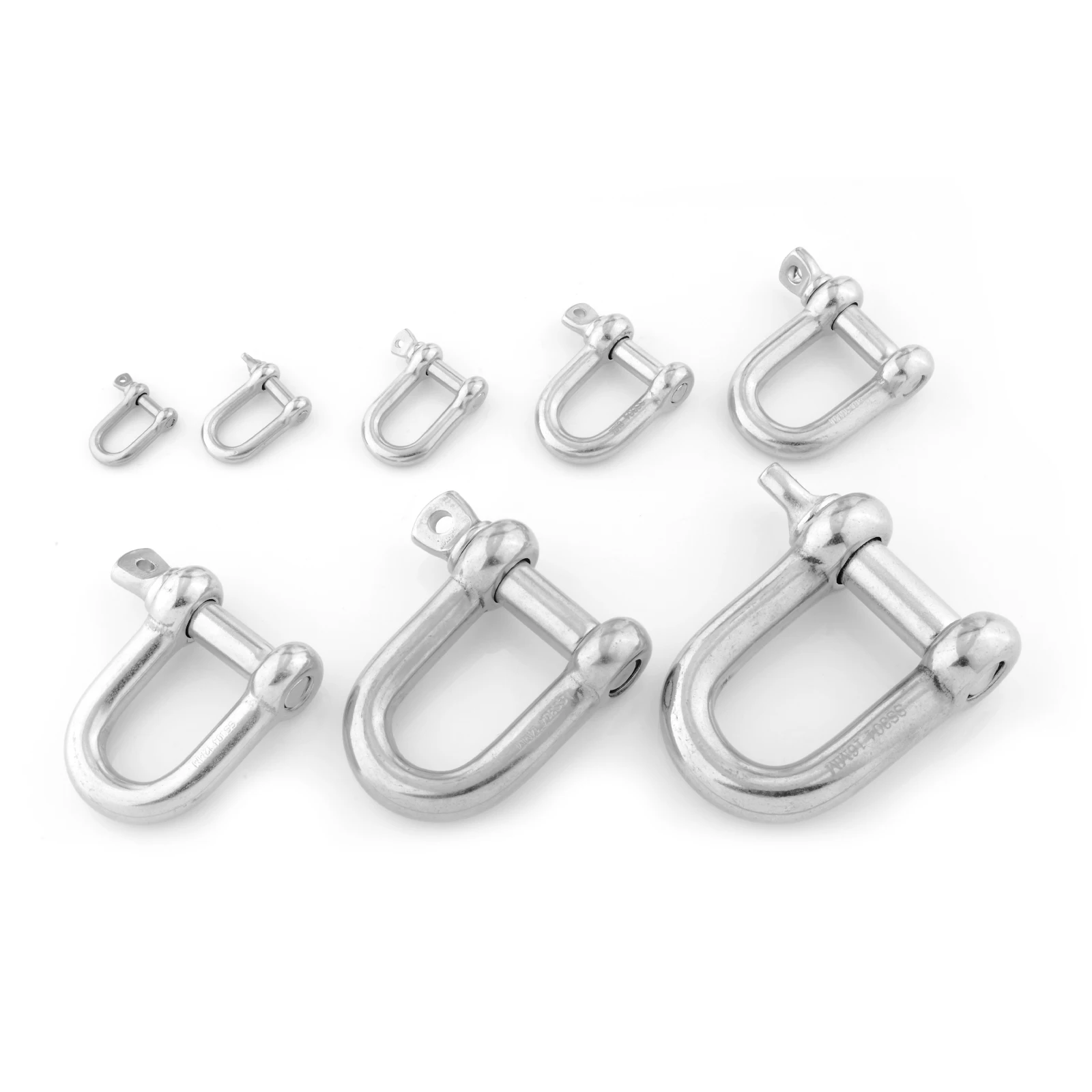 1Pc Stainless Steel 304 D Shackle Bow U Loop Buckle Rigging Hook 4/5/6/8/10/16Mm Lifting Connection Chain Boating Attach Halyard