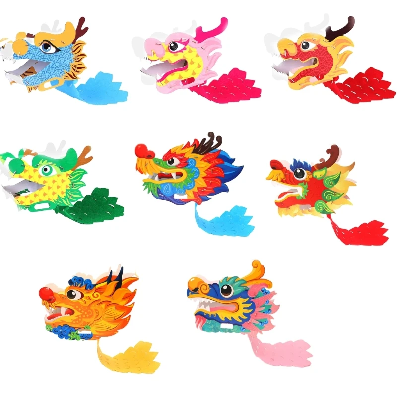 

DIY Chinese New Year Dragon Head Mask, Paper Dragon Head Mask Kits