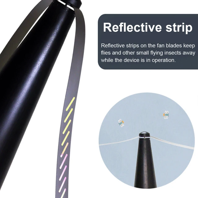Kültéri Légyhibalapító Hordozható Étkezőasztal Kártevő Ventilátor Asztali Akkumulátorral Működtetett Növényi Ételvédő Fekete - Image 5