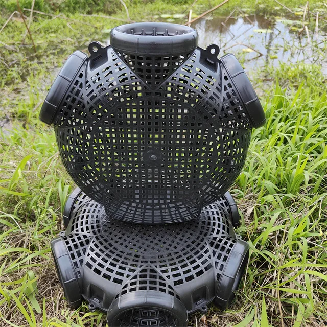 3/6/8 Holes Catch Loach Lobster Mixed Fish Crayfish Catcher Outdoor Fishing Net Cage Plastic Shrimp Trap Cage Easy to Install 4