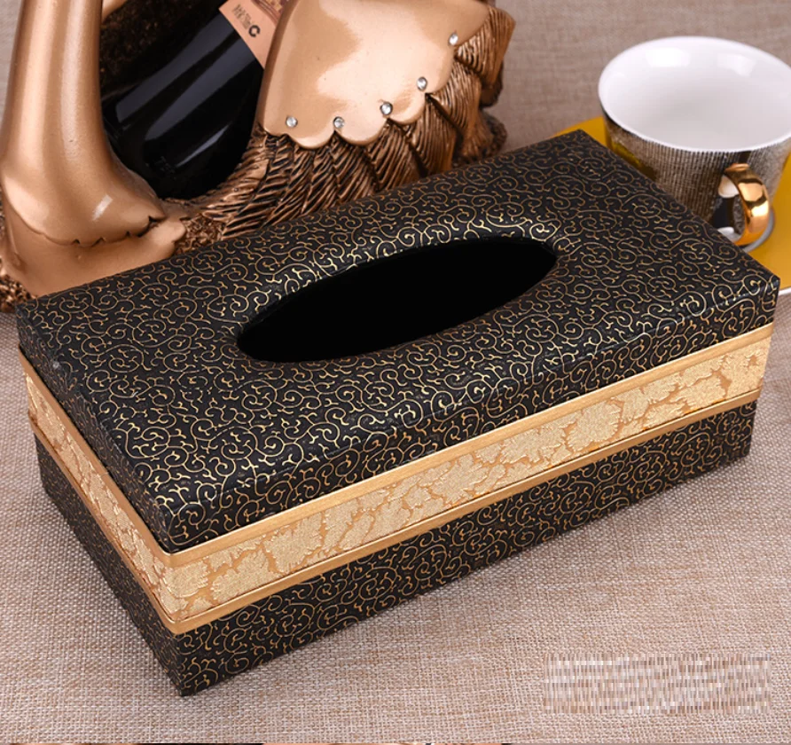 High Quality Leather Tissue Box Napkin Holder Paper Case Bathroom Tissue Box Cover Car Napkin Storage Modern Toilet Paper Box 4