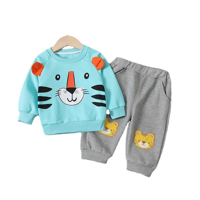 

Spring Autumn Baby Cartoon Clothes Fashion Children Boys Girls Cotton Jacket Pants 2Pcs/Set Toddler Casual Tracksuit Kid Costume