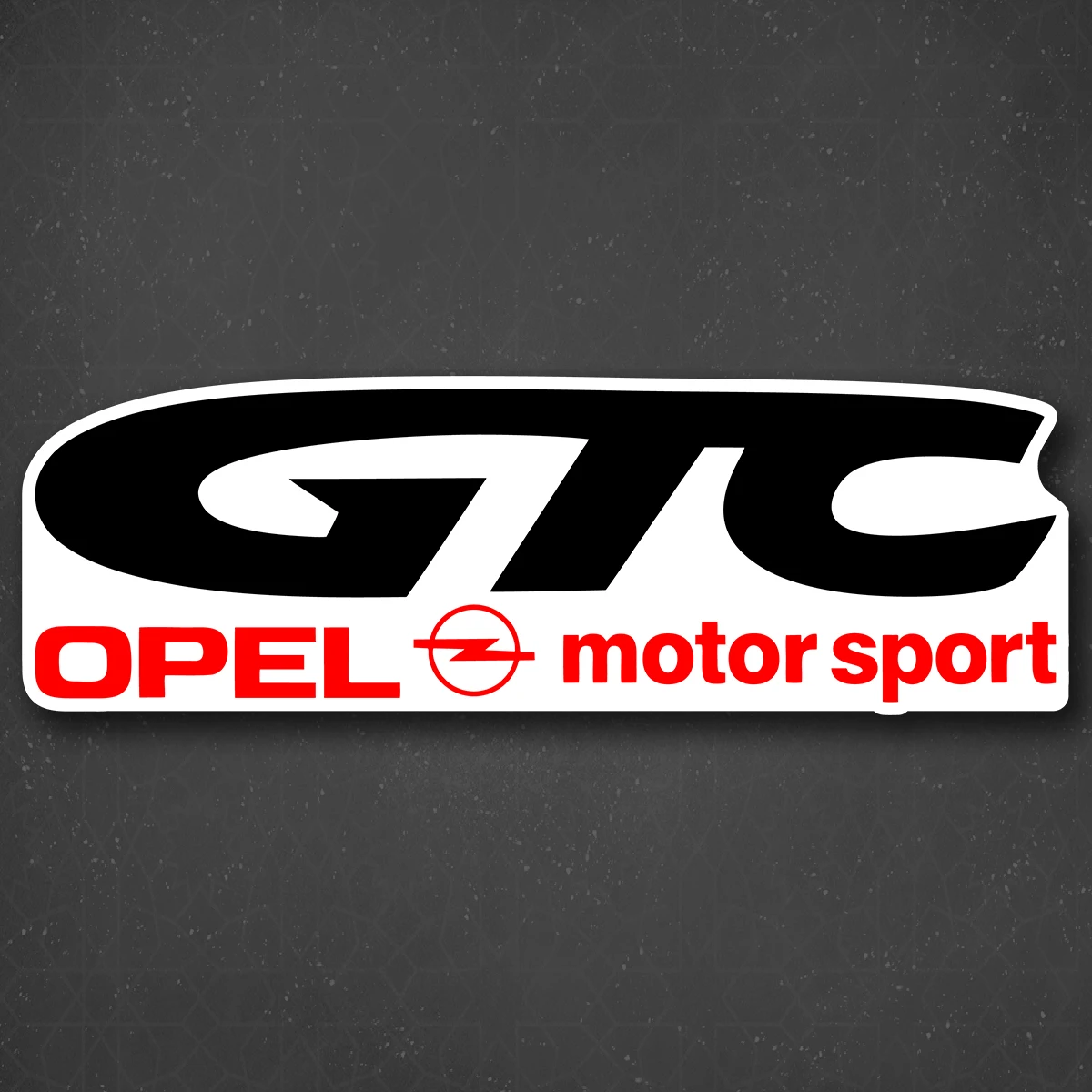 Наклейка на авто &quotGTC opel motor sport - GTC опель мотор спорт &quot 24x7 см |