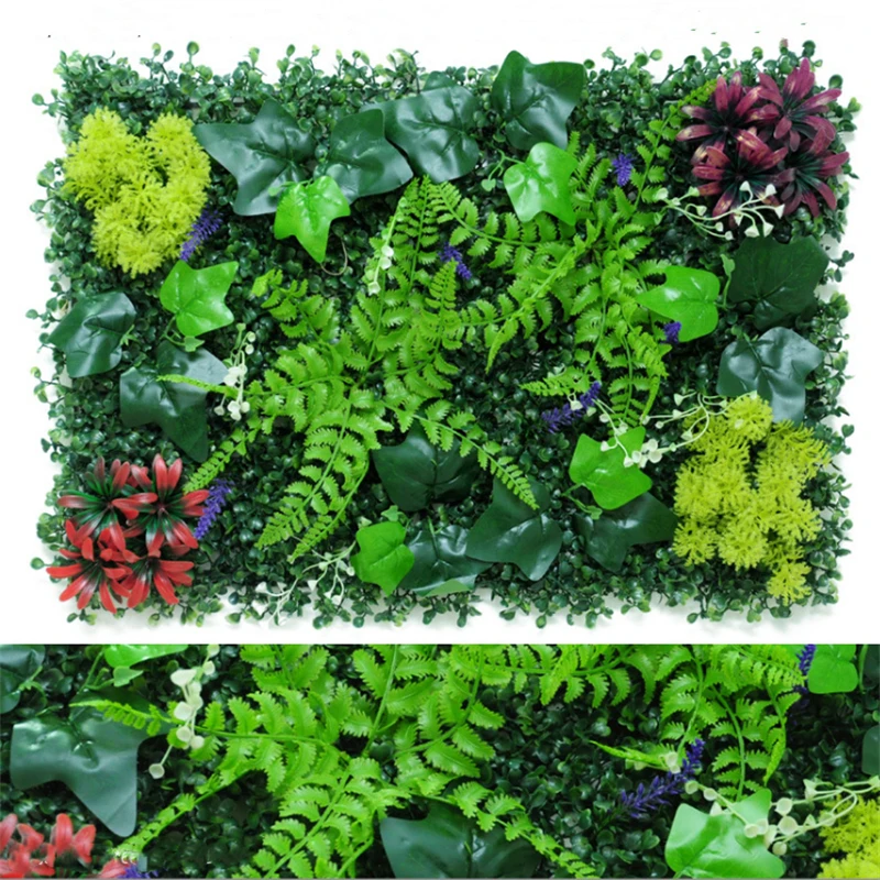 Green Artificial Plants Wall Panel - Outdoor Decor Carpet for Home, Wedding, and Party Backdrop