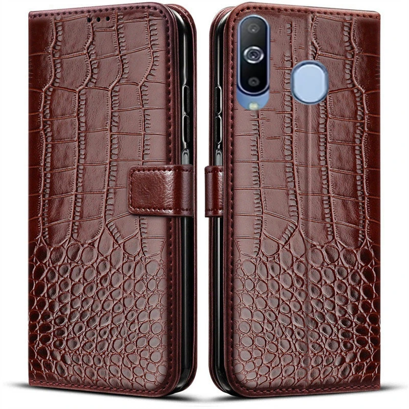 Leather Flip Wallet Case with Card Holder and Stand Functionality