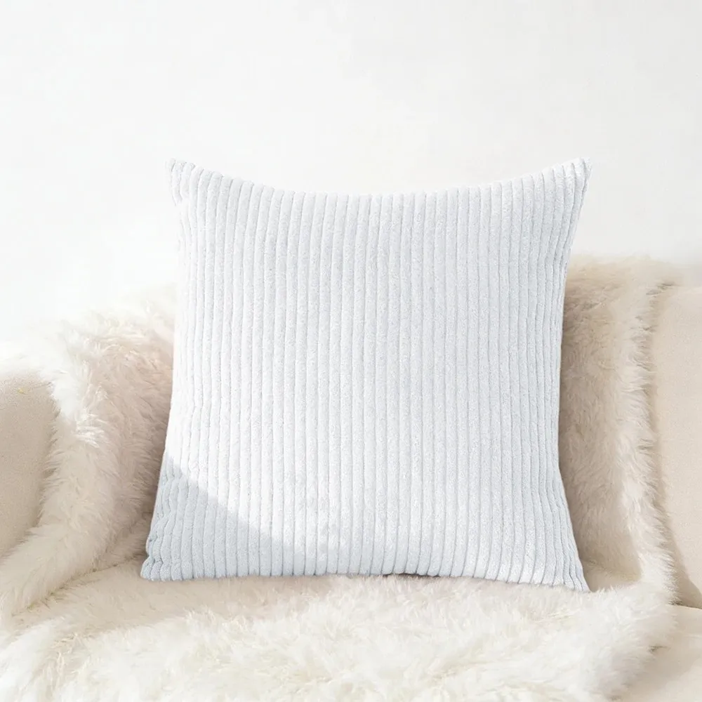 70x70 65x65Large Size Corduroy Pillow Cover Soft Plush Flannel Cushion Cover Fluffy Couch Pillow Case for Sofa Living Room Decor 6