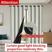 2pcs Modern 100% Blackout Curtain with Coated Lining, Curains for Bedroom, Living Room, Dining Room, Bathroom, Home Decor 6