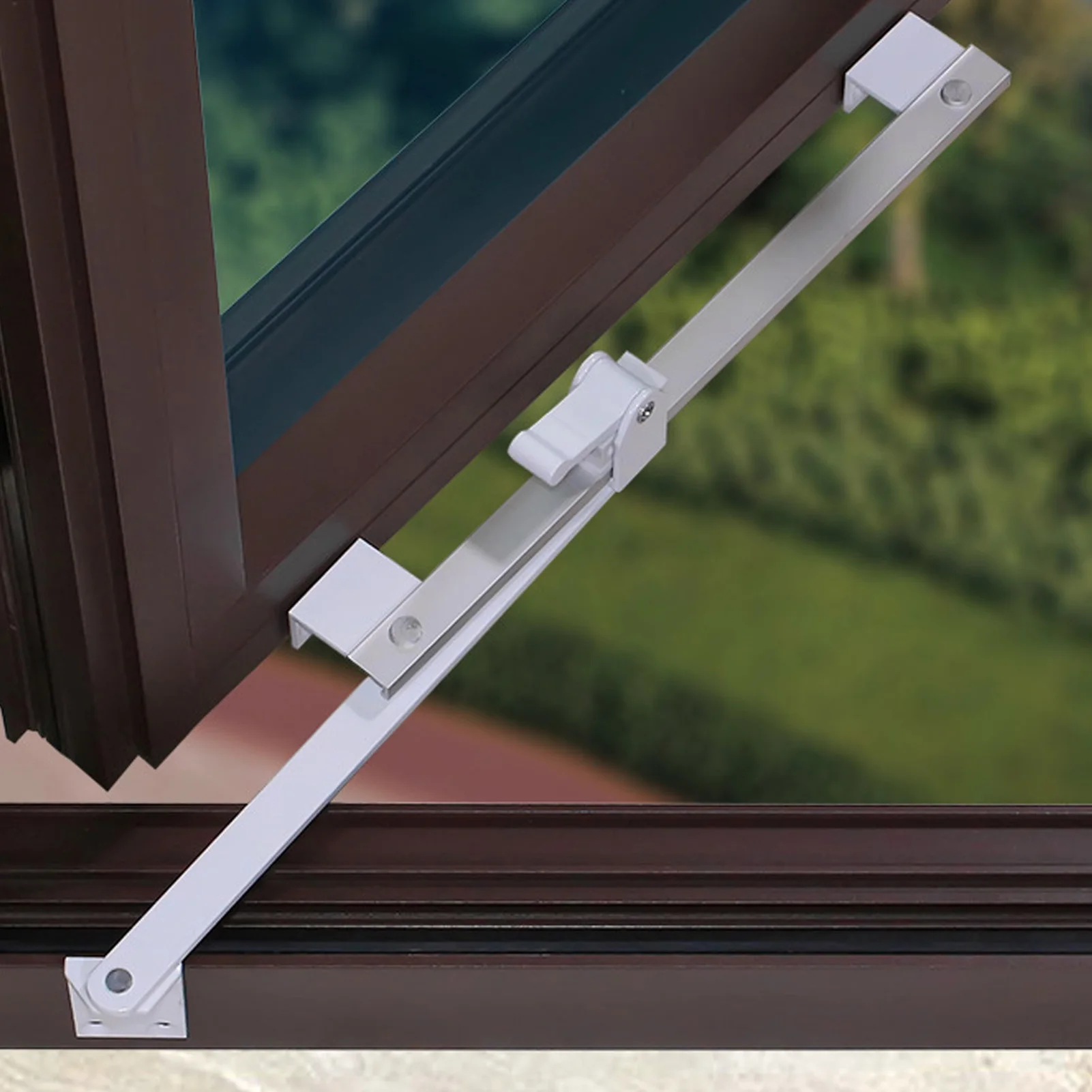 Window Wind Brace Easy Installation Strong Stability T Shape Adjustable Casement Window Hinge Aluminum Alloy Silver for Home