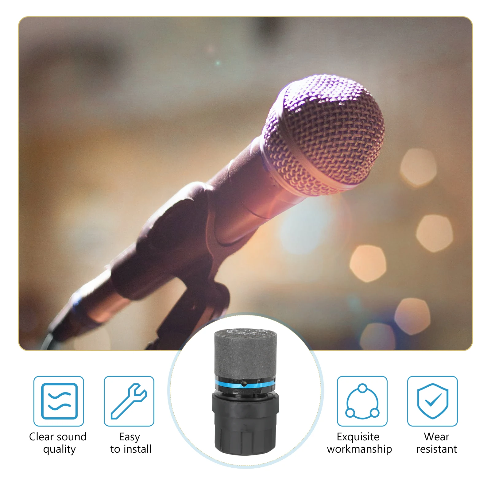 

Microphone Replacement Core Professional Microphone Core Microphone Part KTV professional karaoke singing dynamic capsule