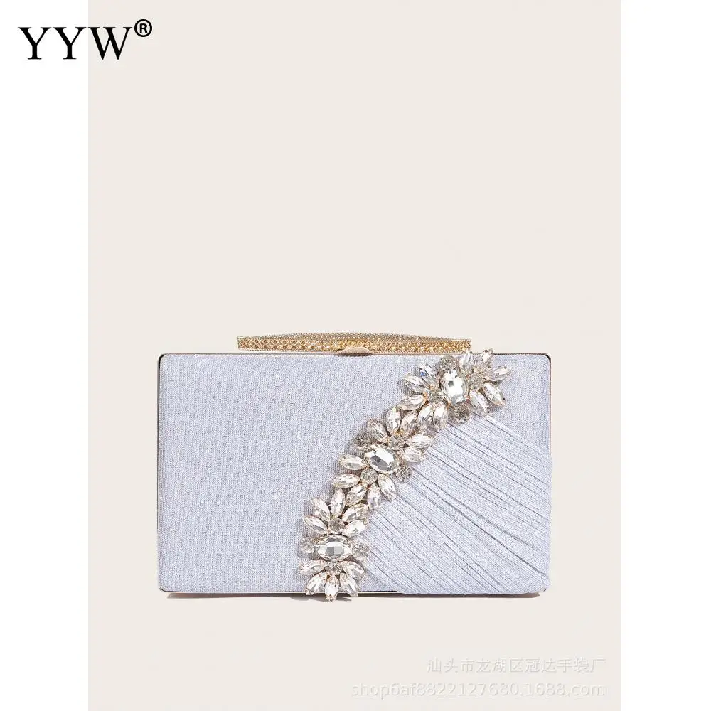 New Rhinestones Evening Clutch Bag Purses And Handbag 2023 Luxury Designer Shoulder Bags Wedding Party Shiny Crystal Clutch Bag