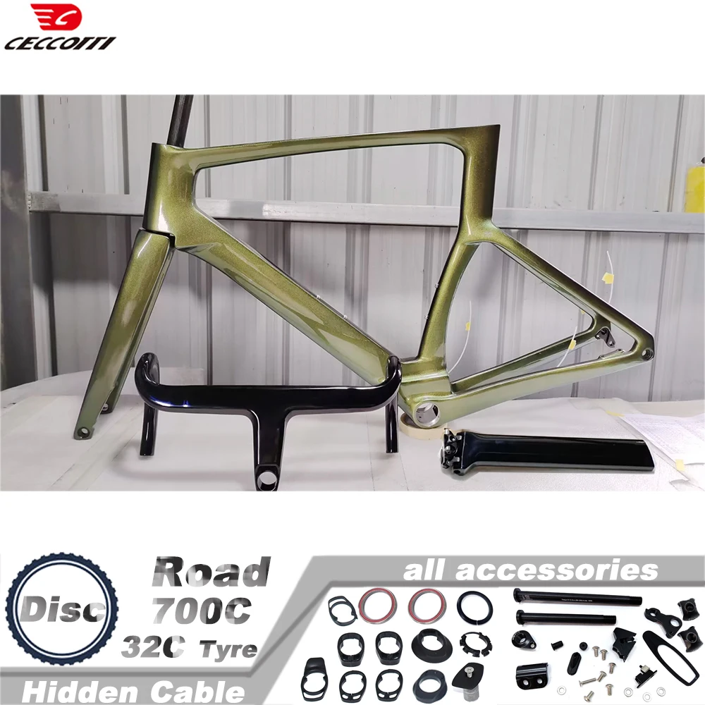 CECCOTTI RF26 Model Chameleon Color Road Bike Frame T47BB Carbon