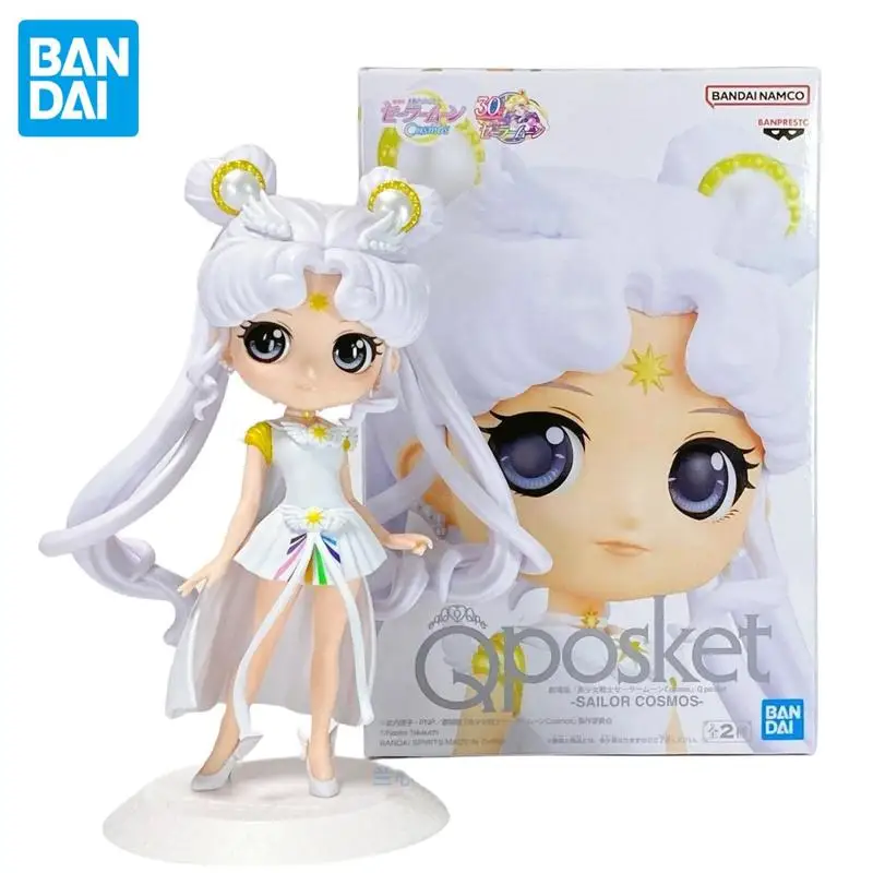 Originale Bandai Sailor Moon Figure Q Posket Tsukino Usagi Cosmos Princess Ver Action Figurine Collection Modello In Pvc Regalo