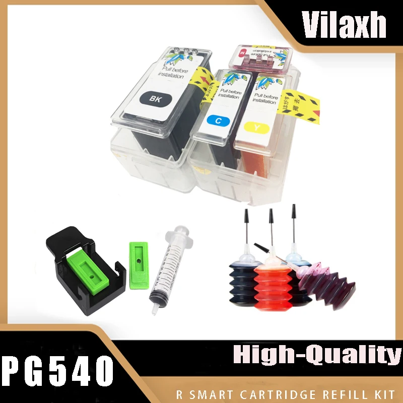 Vilaxh 540 para Canon Pg540 Cl541 pg 540 xl cl 541 xl para Pixma Mg3150 Mg3250 Mg3550 Mg4250 Impressora Cartucho Inteligente Kit de Recarga
