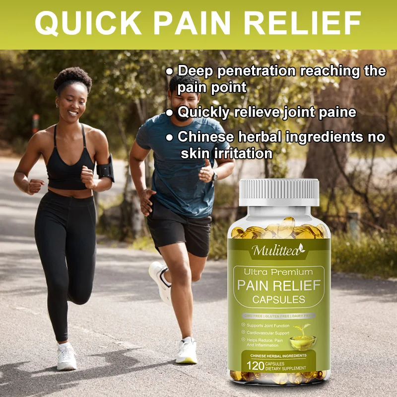 Mulittea Pain Relief Capsules for Joint Health Anti Inflammatory Knee Muscle Relieve Joint Pain Headaches