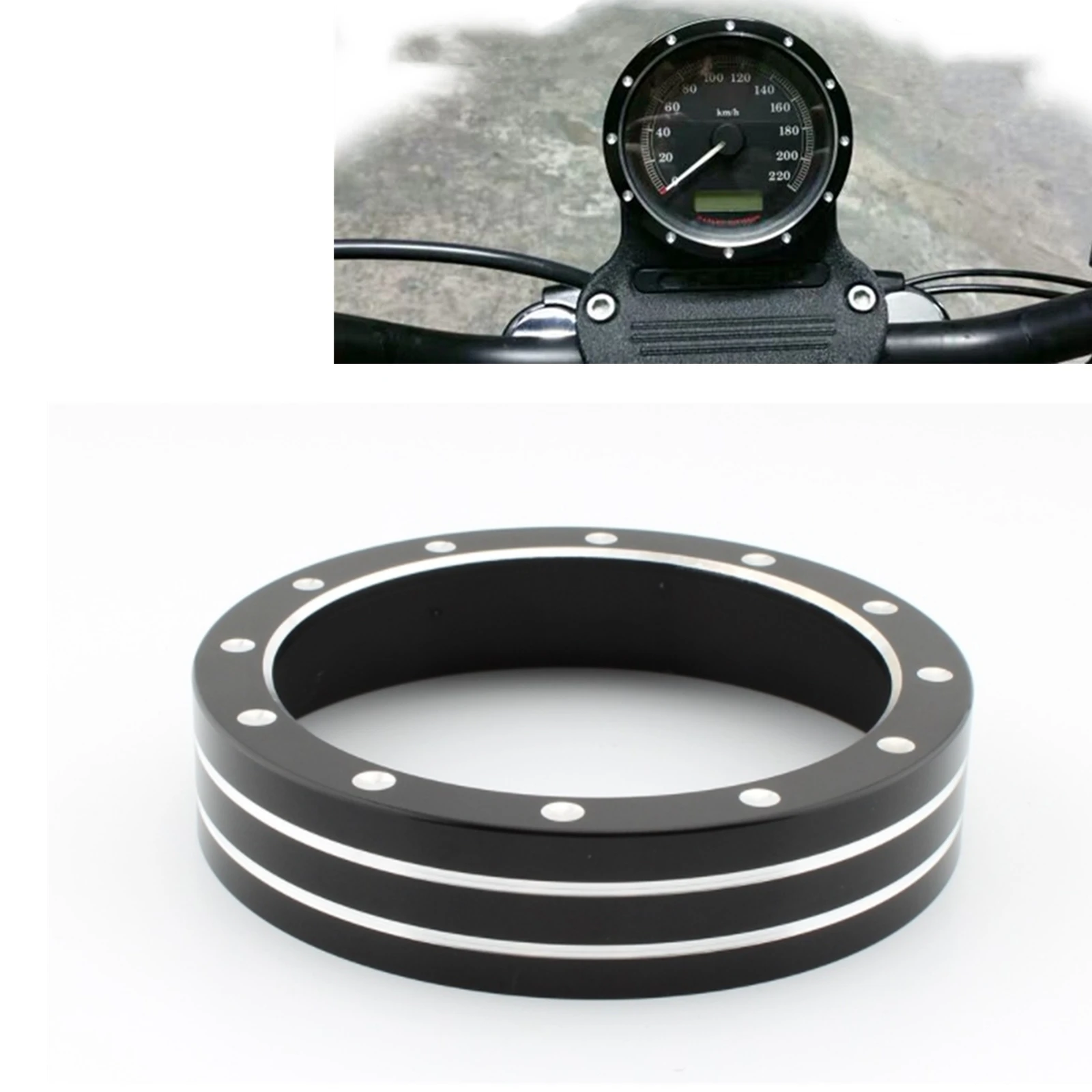 

Motorbike Speedometer Intrument Gauge Bezel Trim Ring For Harley XL883 1200 72 X350 2023