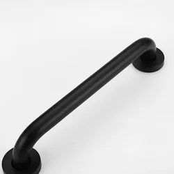 Anti - Slip Shower and Bathroom Handrail with Towel Rack - Stainless Steel (Black 60cm)