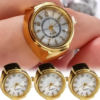 Anelli Orologi da dito Orologi al quarzo per feste di moda Coppia unisex Anelli Regalo di gioielli Reale