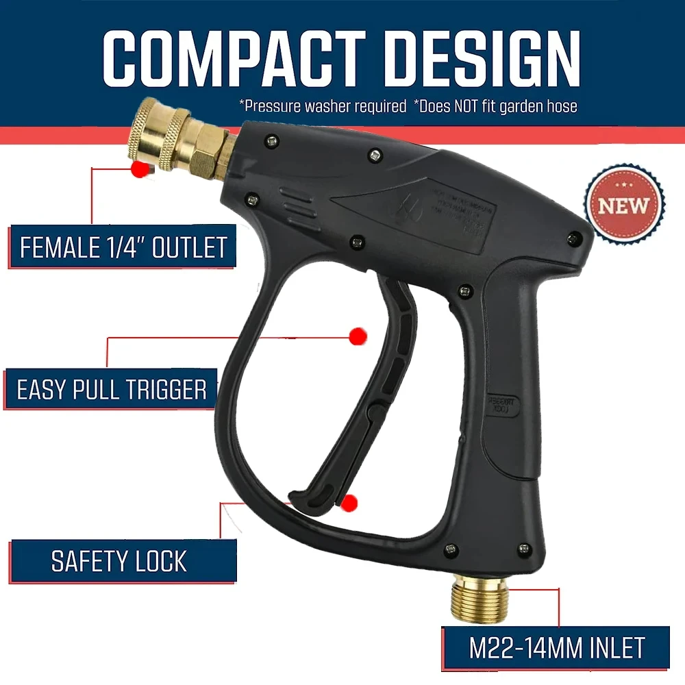 High Pressure Washer Gun Cleaning Hose Connector For Karcher k2K5k7/Nilfisk/Parkside/Bosch Quick connector high pressure water 4