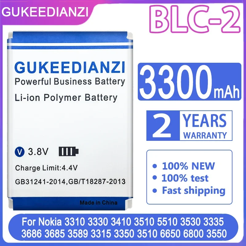 Batteria 3300Mah Per Nokia 3310 3330 3410 3510 5510 3530 3335 3686 3685 3589 3315 3350 3510 6650 6800 3550 Blc 2 Blc2 Blc-2