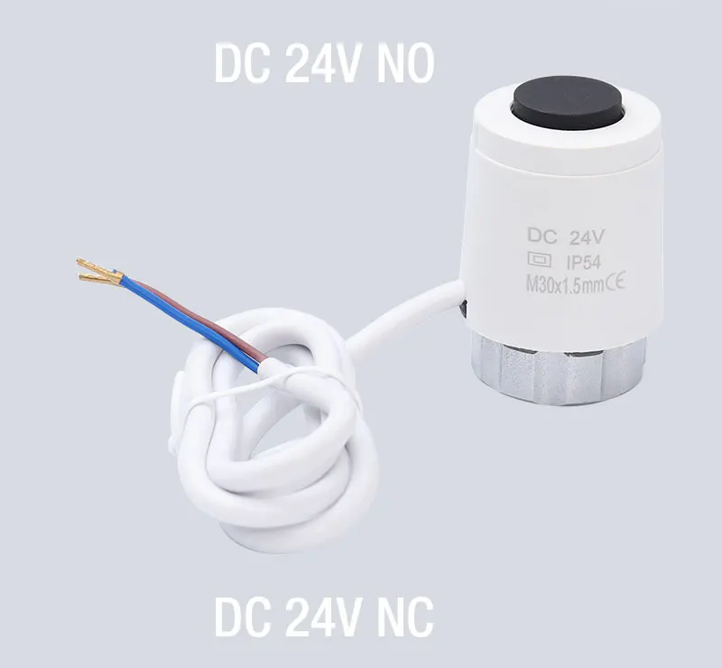 Description Picture 4 of item1/5/10 Pieces 24V Normally Closed NC / Open NO M30*1.5mm Electric Thermal Actuator for Underfloor Heating TRV Radiato