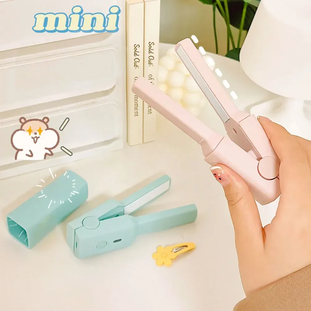 Portable Mini Cute USB Straight Hair Stick Hair Straightener Dormitory Small Power Splint Fluffy Bangs Straight Hair Curling 3