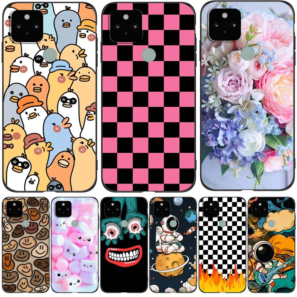 Per Google Pixel 5 Custodia Per Google Pixel 5A 5G Custodia Su Pixel 5 Xl 5G 4G Custodia Pixel5 A 5Xl Custodia In Tpu Nero Divertente Carino