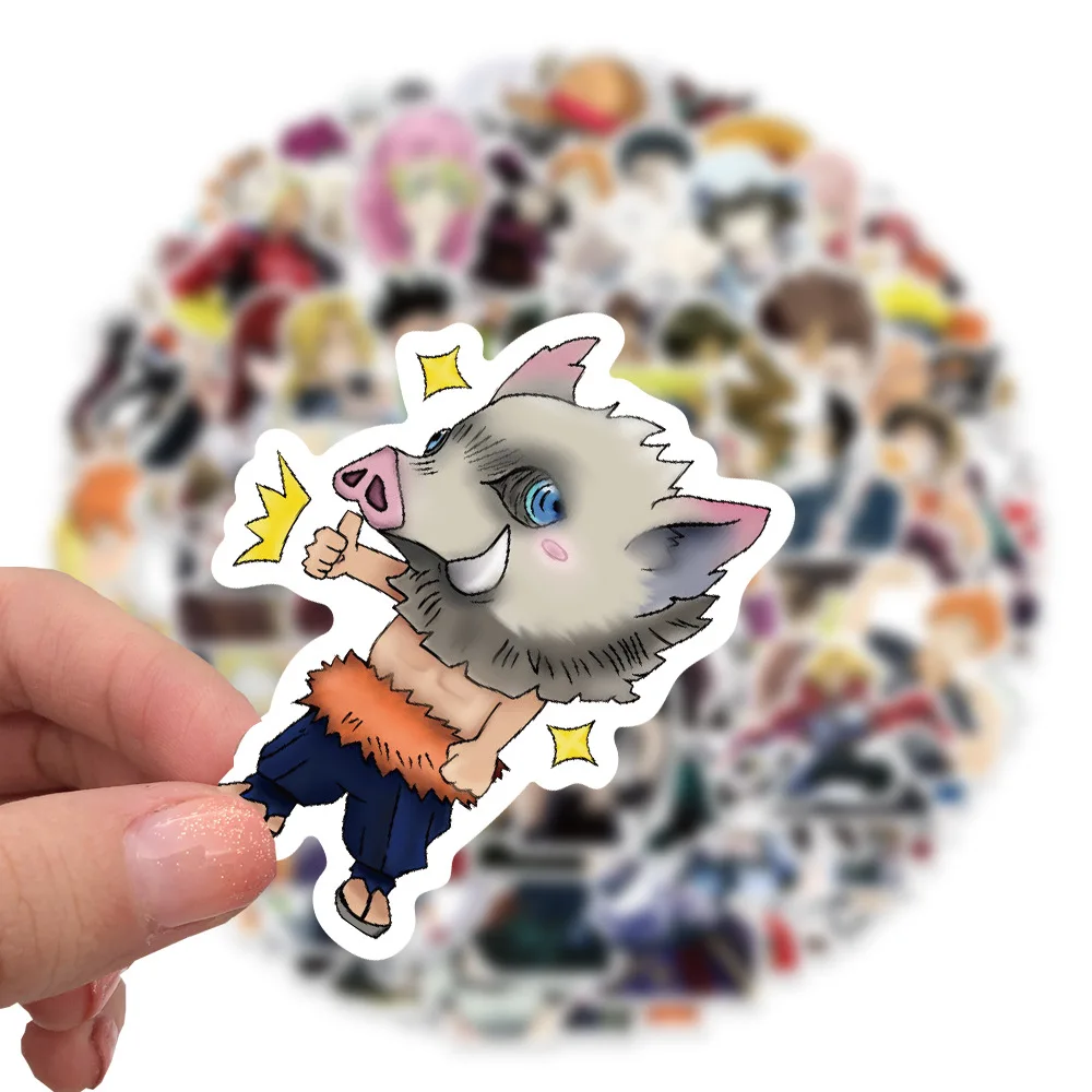 100PCS Mix Anime Stickers Waterproof DIY Graffiti Phone Laptop Luggage Guitar Notebook Cup Cartoon Stickers Kids Toy