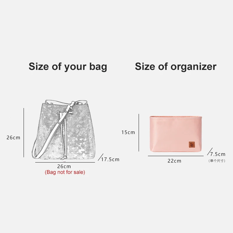 Nylon Bucket Bag Organizer, Neonoe Nylon Organizer