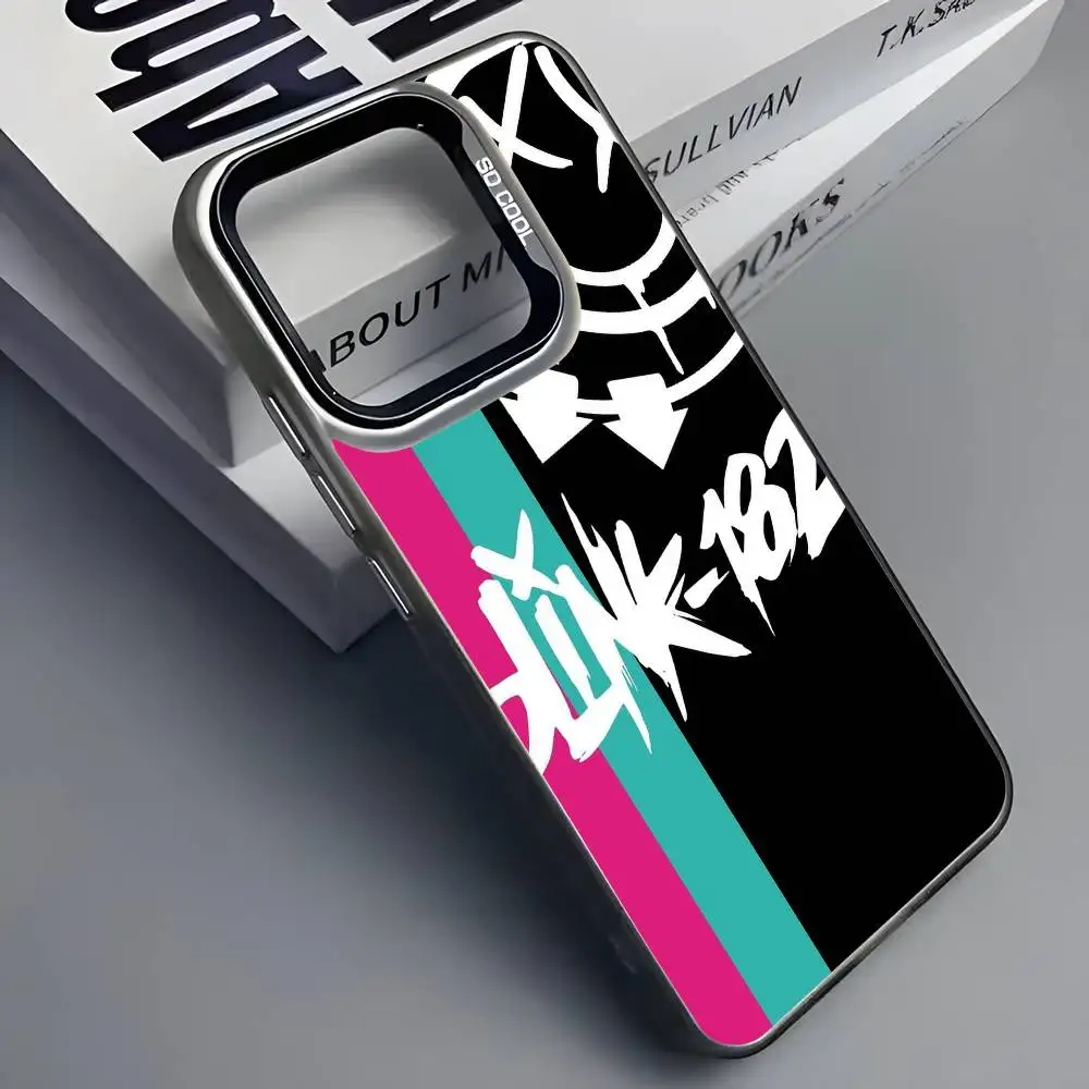Band B-Blink-182 Handyhülle für iPhone 16 15 14 13 12 11 Pro Max Grau Schwarz Matt Laser Metallic Aurora Funda – Detail 9
