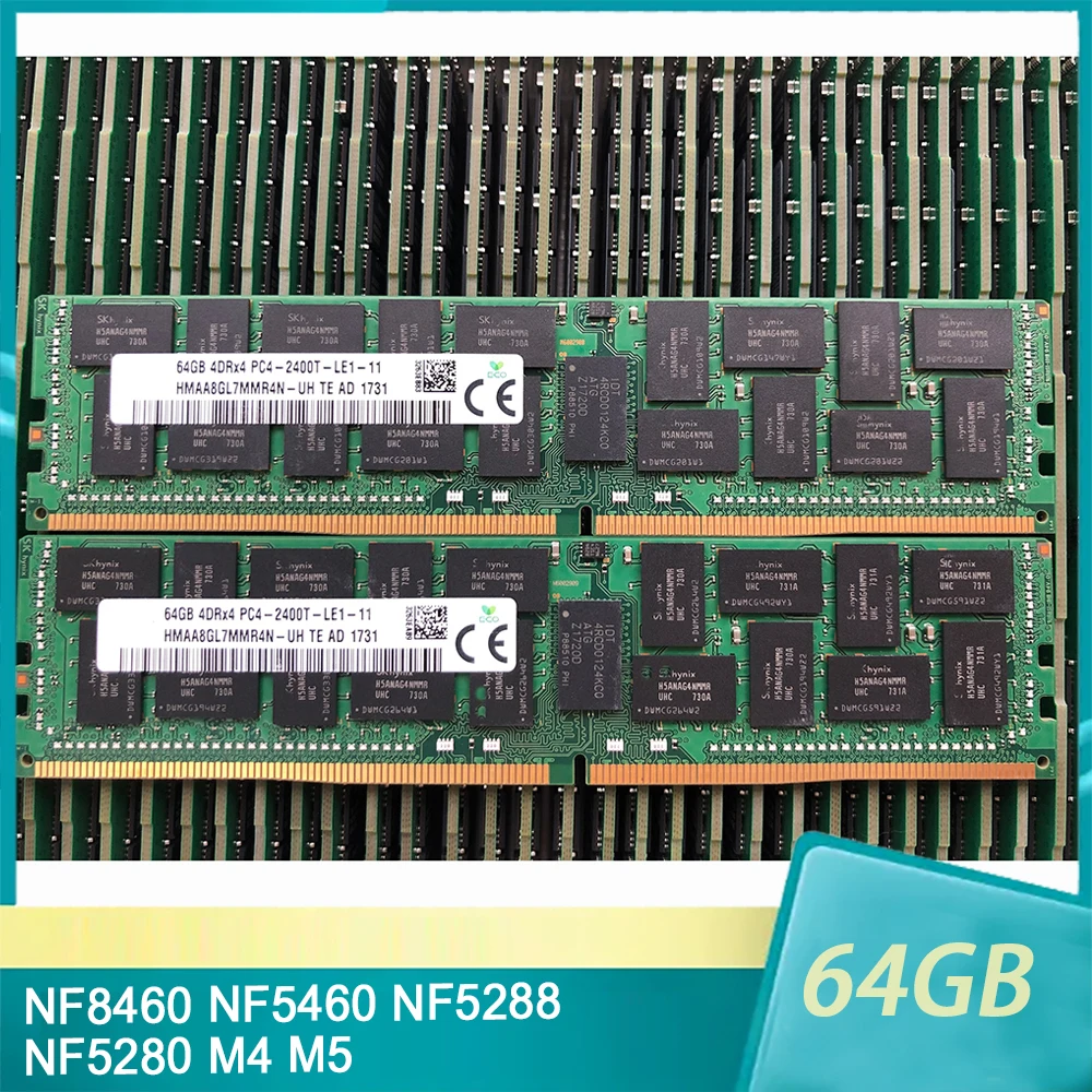 

1 Pcs NF8460 NF5460 NF5288 NF5280 M4 M5 For Inspur Server Memory 64GB 64G 4DRX4 DDR4 2400 ECC RAM
