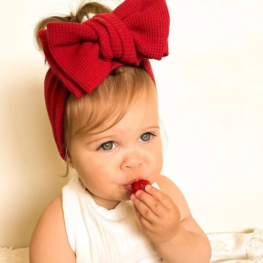 

Big Bow Soft Elastic Baby Headband Newborn Turban Baby Girls Headbands New Born Babies Hair Accessories for Infant