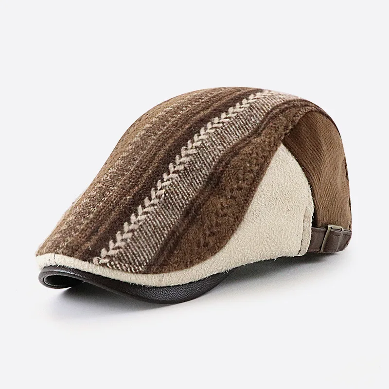 Adjustable Newsboy Hats for Men Flat Cap Male Irish Cabbie Gatsby Tweed Ivy Berets cotton newsboy cap berets hat