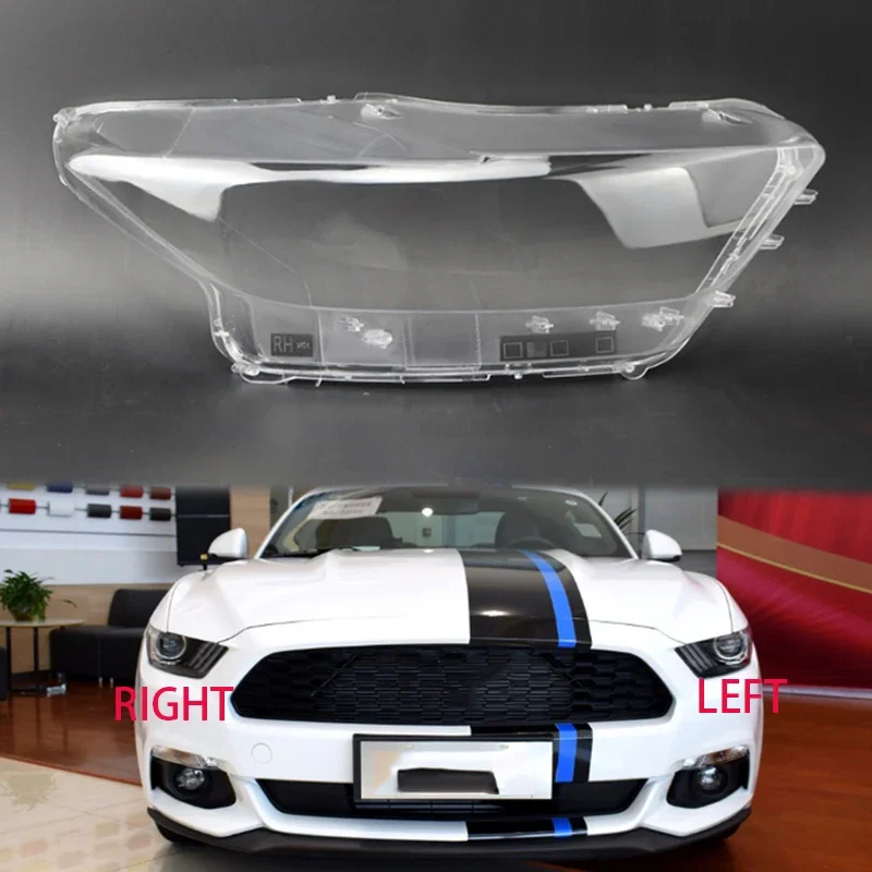 

For Mustang Lens Lampshade Transparent HeadligHt Housing Headlight Protective Shell Ford 2014-17