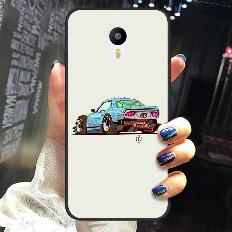 For Meizu M3 Cover Soft Silicone Bumper For MEIZU M 3 Meilan 3 Phone Back Case Covers Coque Fashion Cartoon JDM Sports Car Funda 