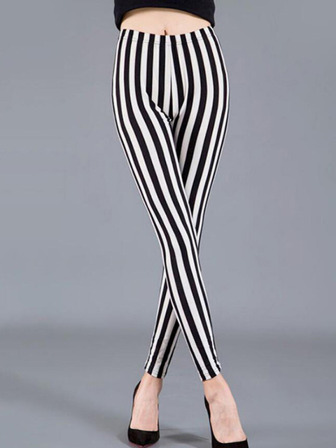 CUHAKCI Female Fitness Leggings Women Print Plaid Leggings Lady Sexy Slim Pencil Pants Push Up Elastic Waist Trousers