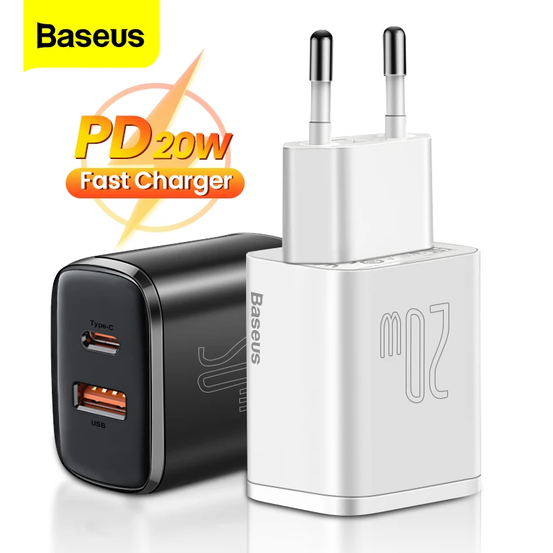 Baseus pd 20w Usb tipo c Carregador para Iphone 14 13 Pro Max Xiaomi mi Poco qc 3.0 Usb-c Carregamento Rápido Usbc Carregador de Parede de Viagem