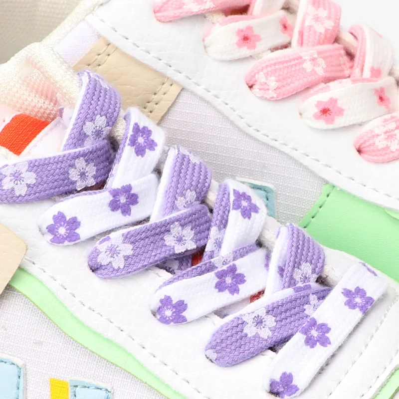 

Flat Shoelaces for Sneakers Heart Love Shoe Laces Flowers Little Daisies Sakura Shoe Lace AF1 High-top Canvas Shoelace for Shoe