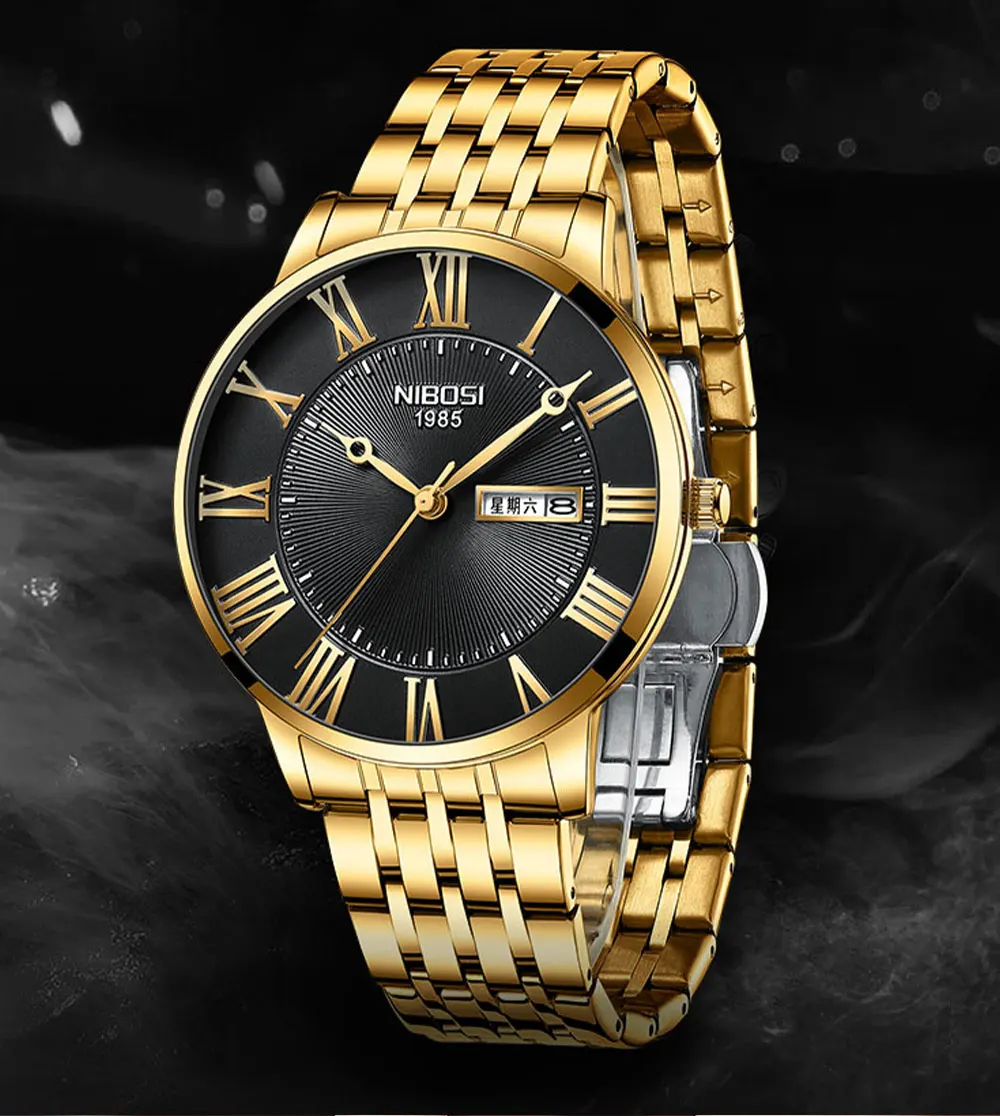 NIBOSI Relogio Masculino New Watches For Men Waterproof Sport Quartz Chronograph Top Luxury Brand Watches Men Clock Reloj Hombre