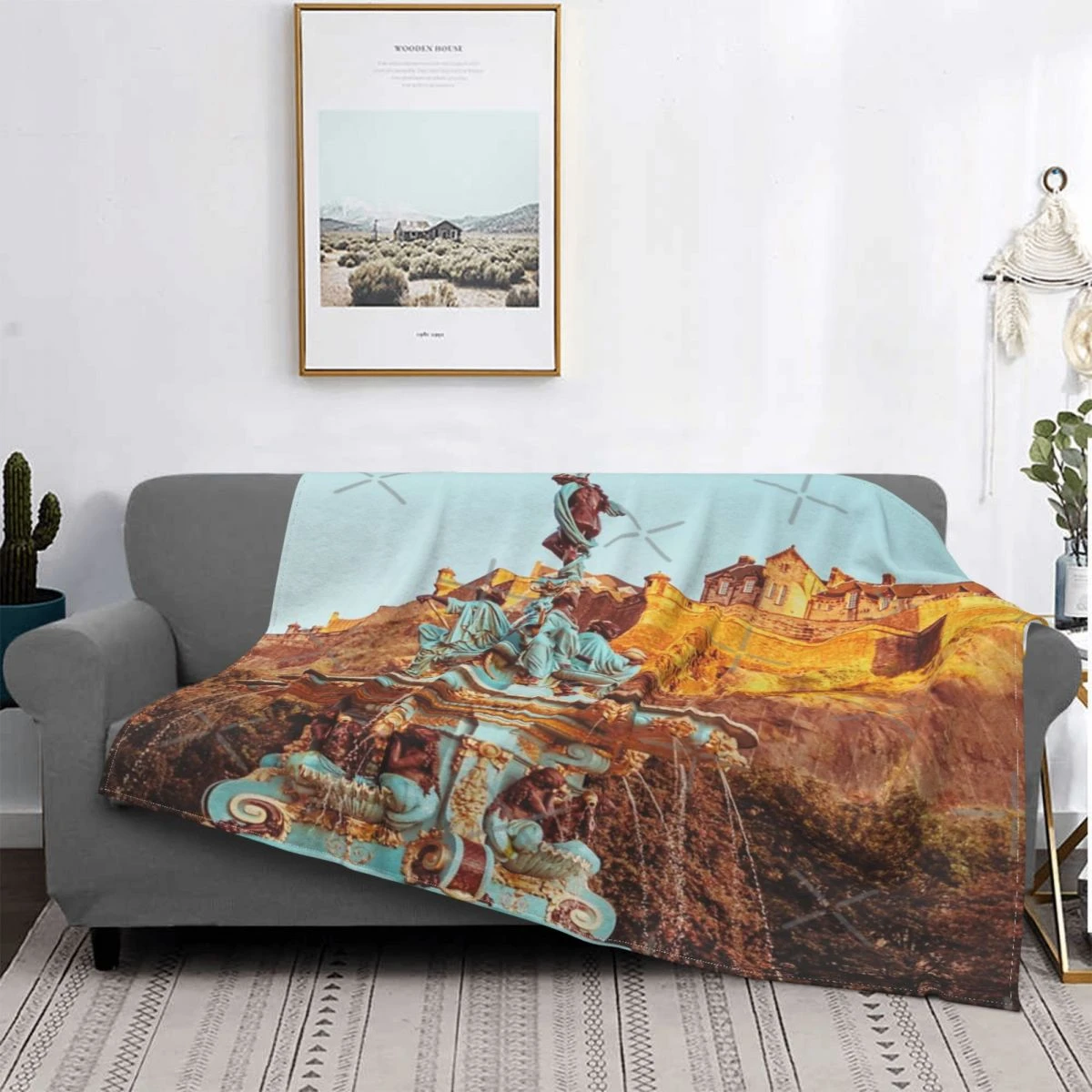 Deseo Imperialismo Laboratorio Manta de lona con estampado Vintage del castillo de Eva, para cama colcha,  cuadros, edredones, funda para sofá, Sudadera con ca|Mantas| - AliExpress