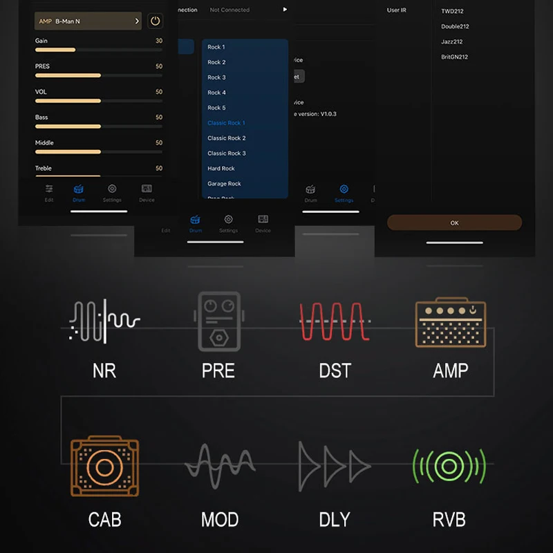 DK IE350 マルチエフェクトギターエフェクトペダル 8 エフェクト