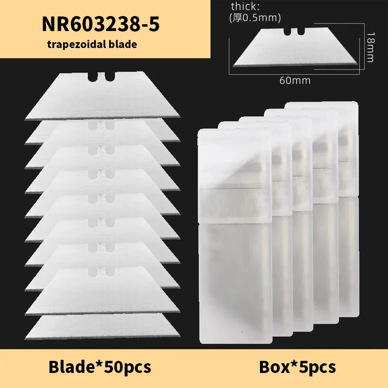 AMR 10pcs/30pcs/50pcs A Set Utility Blade SK2 Hook Blades Steel Art Blade Safety Horn Knife Blades with Storage Box for Cutting