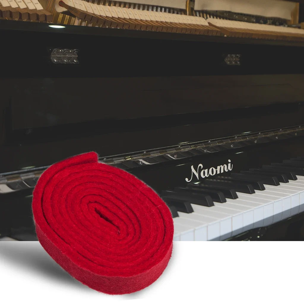 Roll Piano Tuning Tool Muting Felt Fork And Red Wool Piano Mute Temperament Strip Tapered Mutes