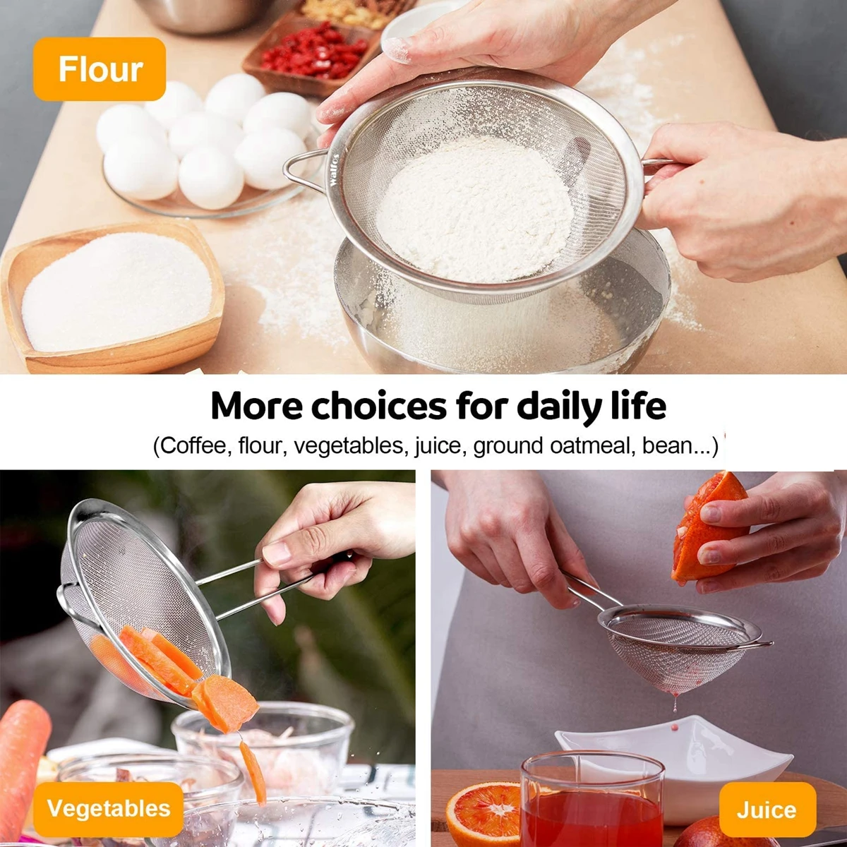304 Stainless Steel Conical Cocktail Strainer Beer Juice Coffee Oil Strainers Bar Tools Cocktail Fine Mesh Spoon Strainer