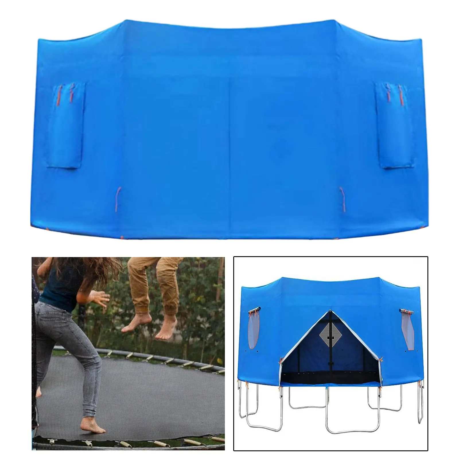 perfk Trampoline Tente Oxford Tissu imperméable Accessoires Camping Protection Solaire pour l'aire de Jeux Summer, Diameter 3.66 M