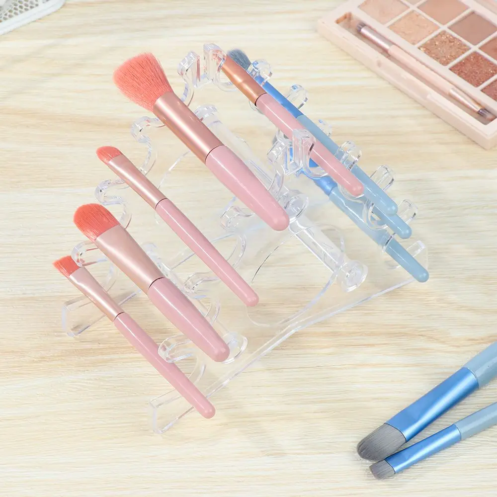 6/12-Slot Acrylic Pen Holder Display Stand Clear Makeup Brush Rack Organizer Holder Nail Brush Eyebrow Fountain Pen Rack Display makeup organizer,pen holder,pen and brush holder,brush holder