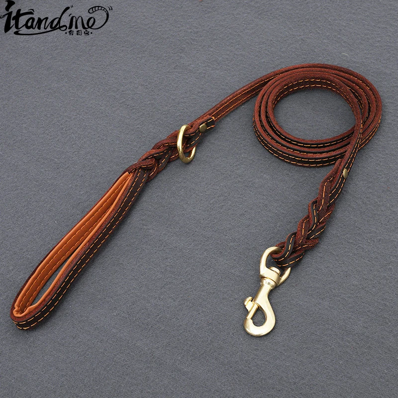 Leather Dog Leash For Dog Strong Durable Leash For Medium Large Dogs Pitbull Luxury Designer Dog