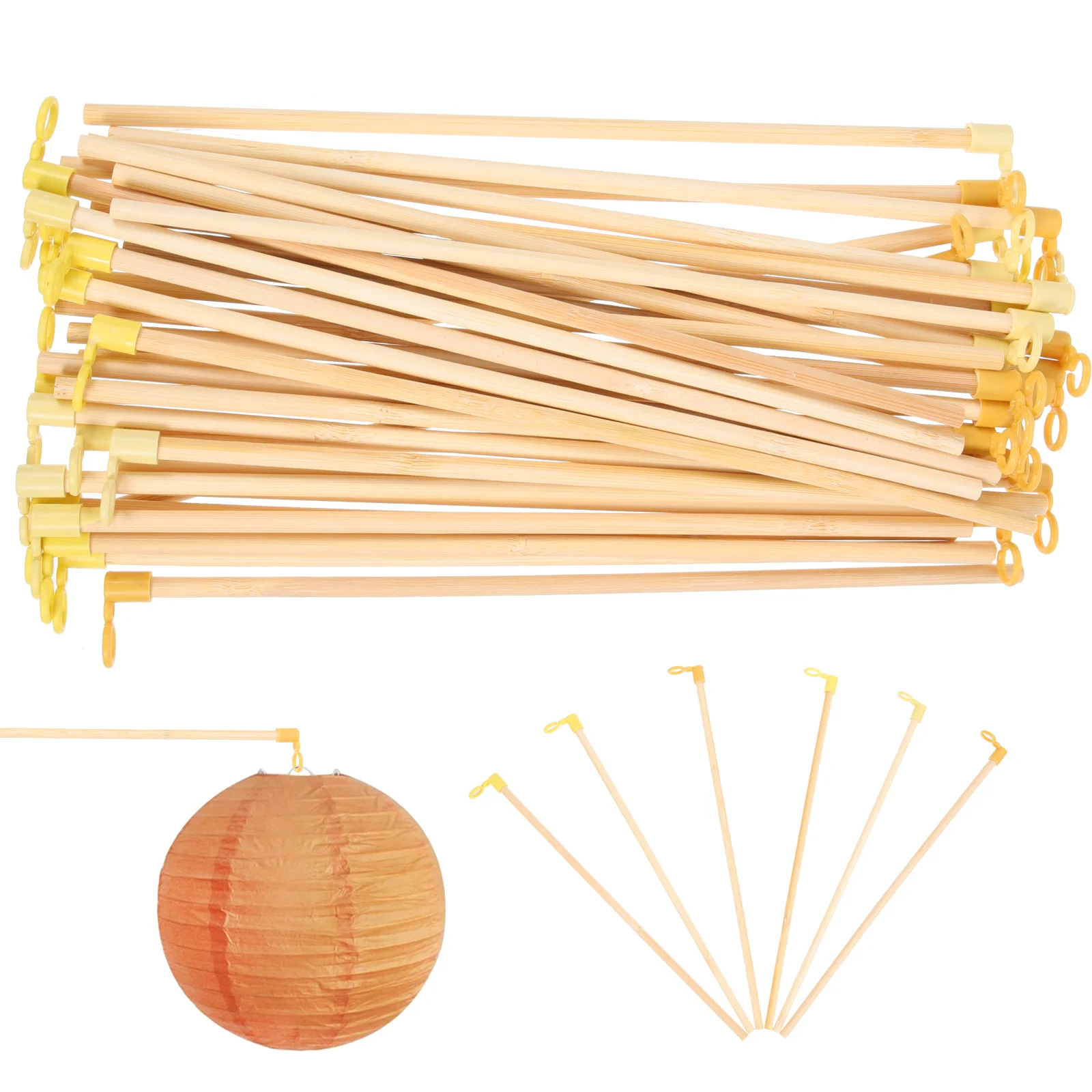 

35Pcs Wooden Lantern Sticks Handheld Lantern Sticks Paper Lantern Poles Lantern Sticks