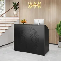 Modern 47" Front Desk, Wood Reception Desk Retail Counter for Salon, Home Office, Sturdy and Stable, Modern Reception Desks 1