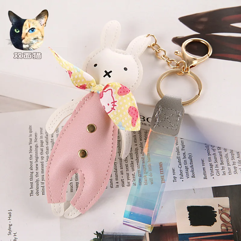 Cartoon Cute Bow Tie Rabbit Doll Toy, Plush Pendant Backpack Charm Doll  Keychain Gift For Friend - Temu