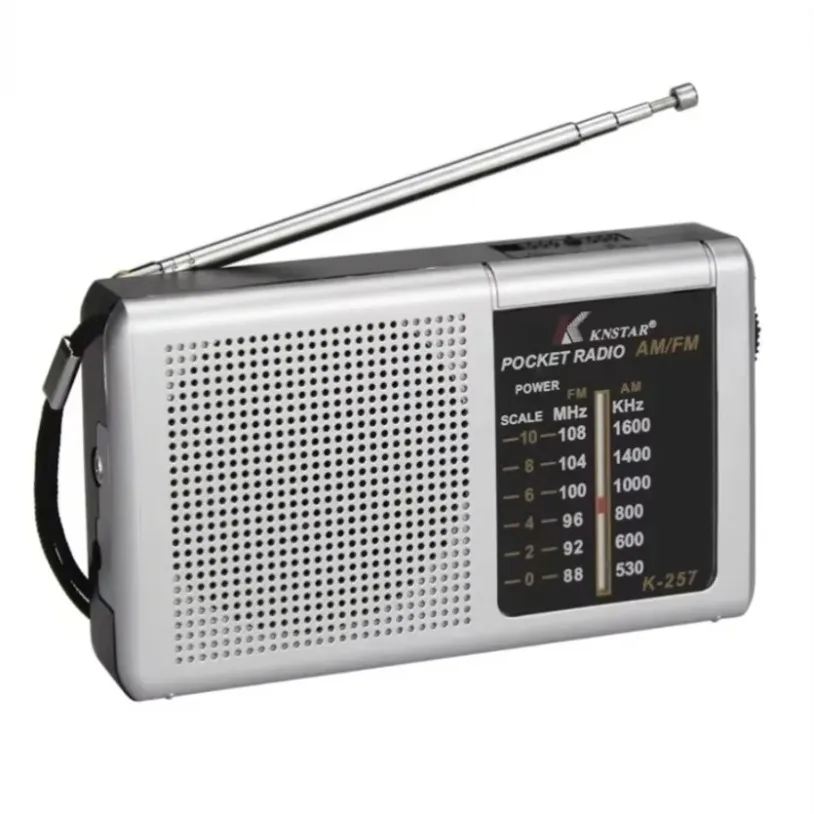 VIKEFON AM FM Portable Mini Radio Full-wave Band Battery Powered Radio Built-In Speaker Outdoor Emergency Radio for Elders
